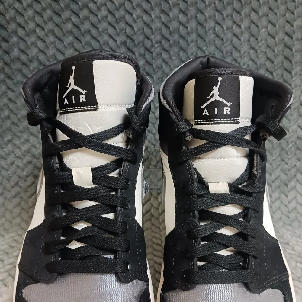 Nike Air Jordan 1 SE Mid Men's Basketball Shoes Satin Smoke Grey Sneakers Sz 9.5